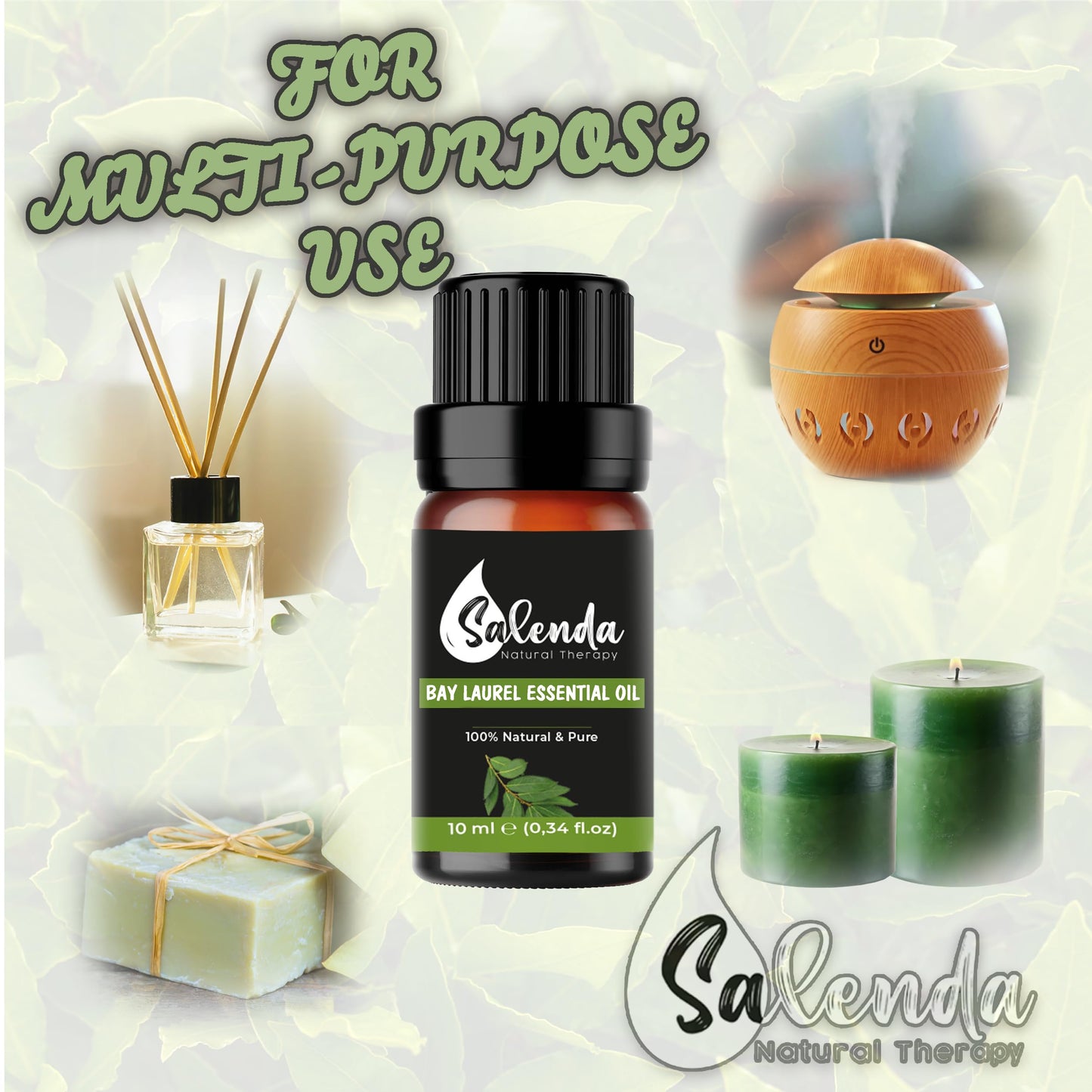 Bay Leaf Essential Oil by Salenda – 100% Pure Bay Laurel (10 ml)