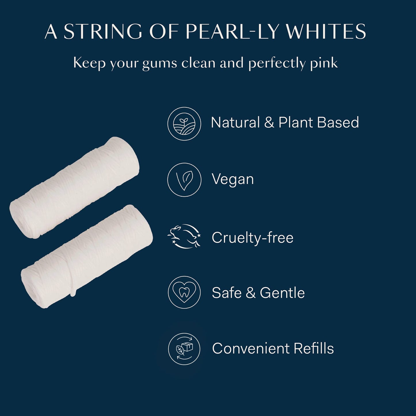 Better & Better Natural Dental Floss Refill Pack – Plant-Based, Vegan, Zero Plastic, 2 Spools