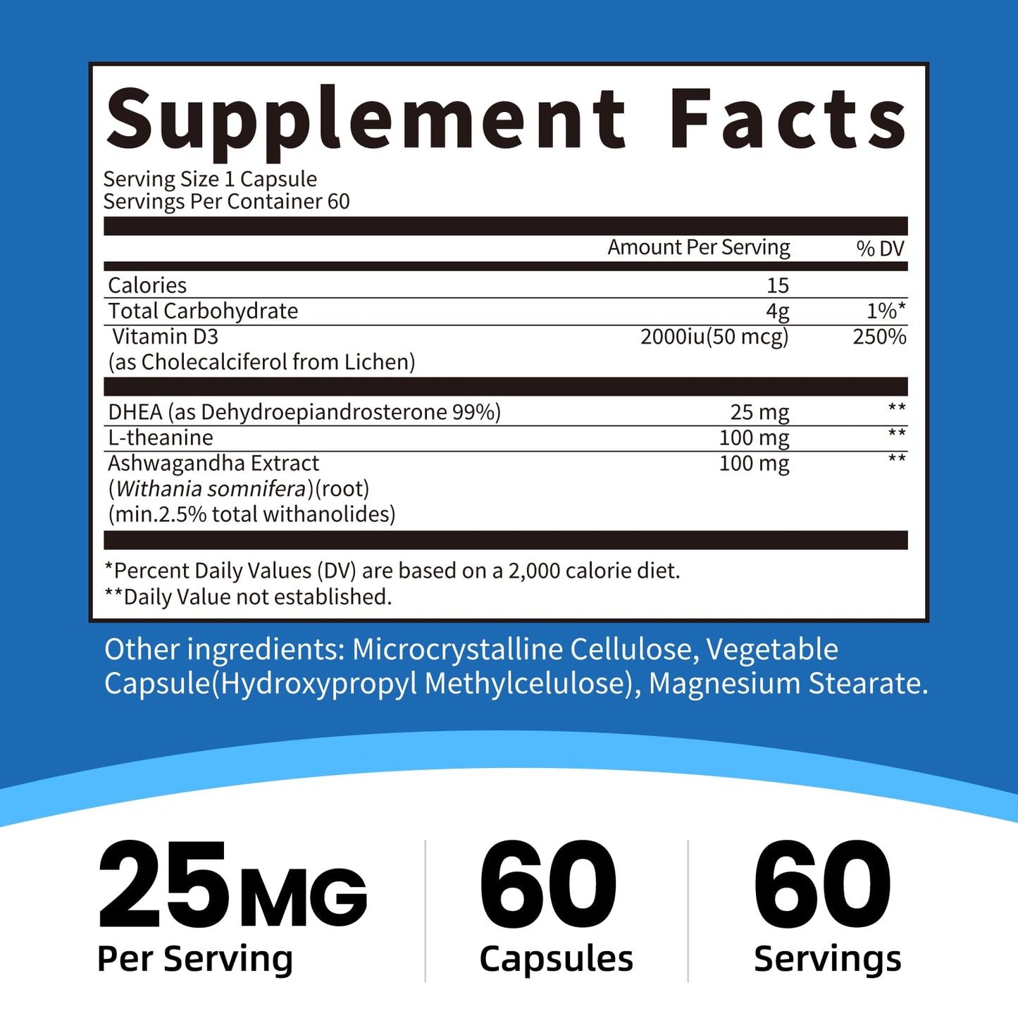 BBEEAAUU DHEA 25mg for Women 40+ and Men – Hormone Balance, Capsule-in-Capsule