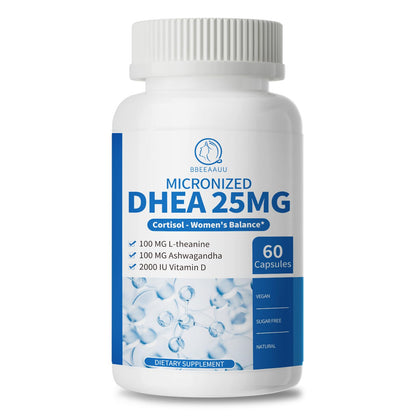 BBEEAAUU DHEA 25mg for Women 40+ and Men – Hormone Balance, Capsule-in-Capsule