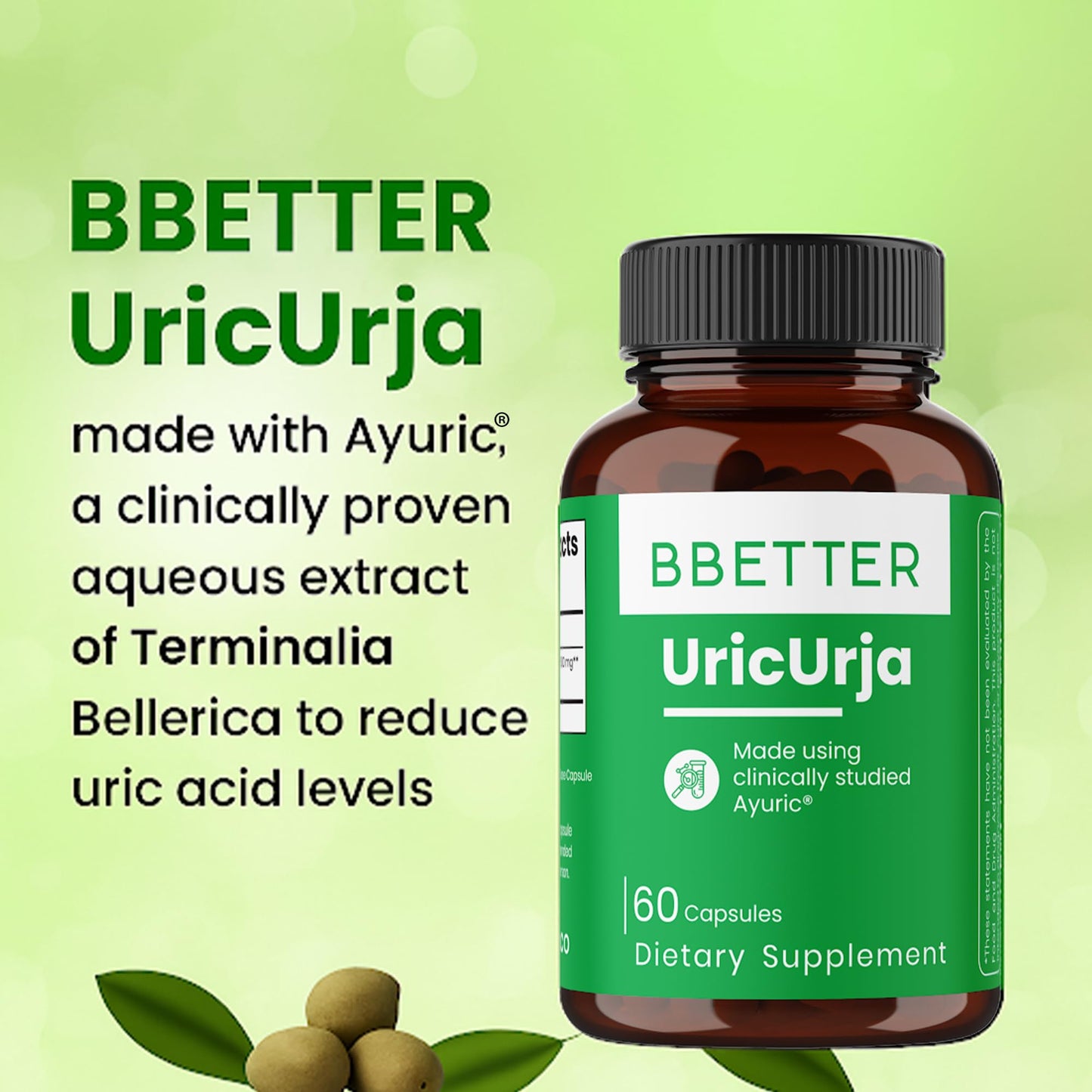 BBETTER UricUrja – Uric Acid Support with Ayuric® (Terminalia bellirica)