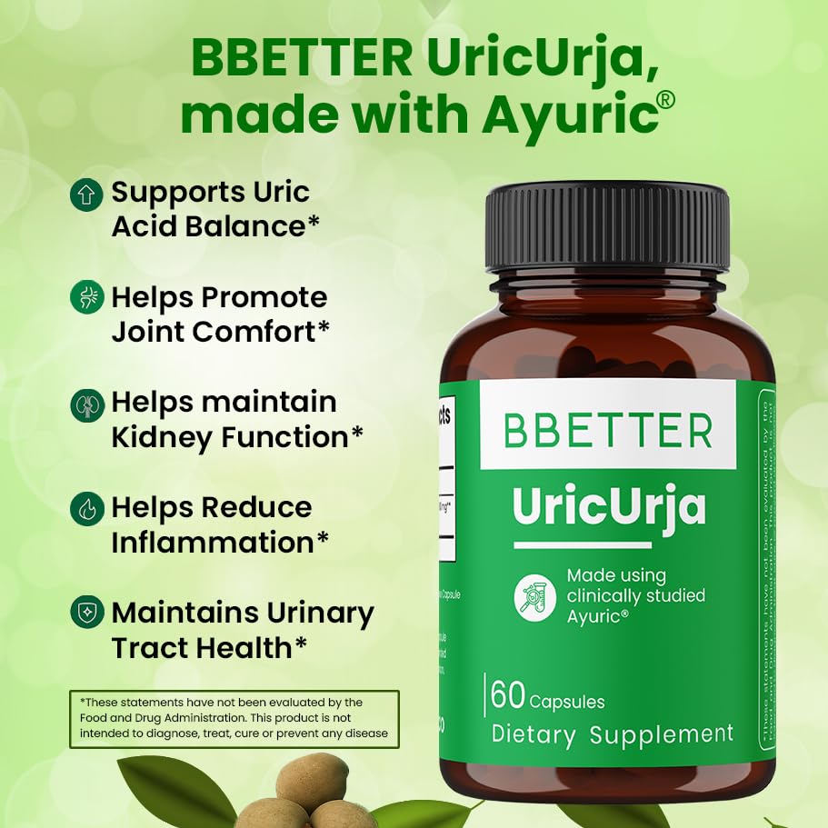 BBETTER UricUrja – Uric Acid Support with Ayuric® (Terminalia bellirica)