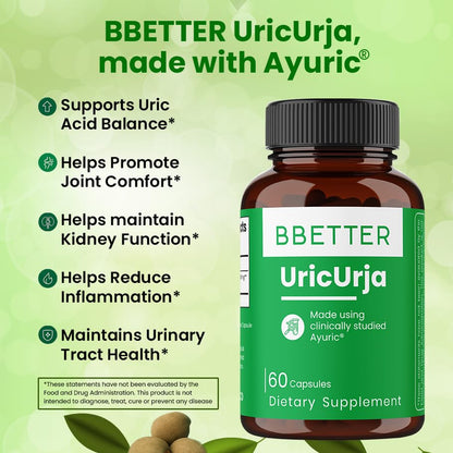 BBETTER UricUrja – Uric Acid Support with Ayuric® (Terminalia bellirica)