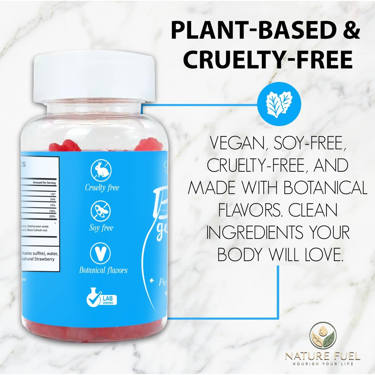 BBL Gummies for Women - Peach Growth Support with Collagen, Biotin & Herbal Blend | Vegan & Cruelty-Free