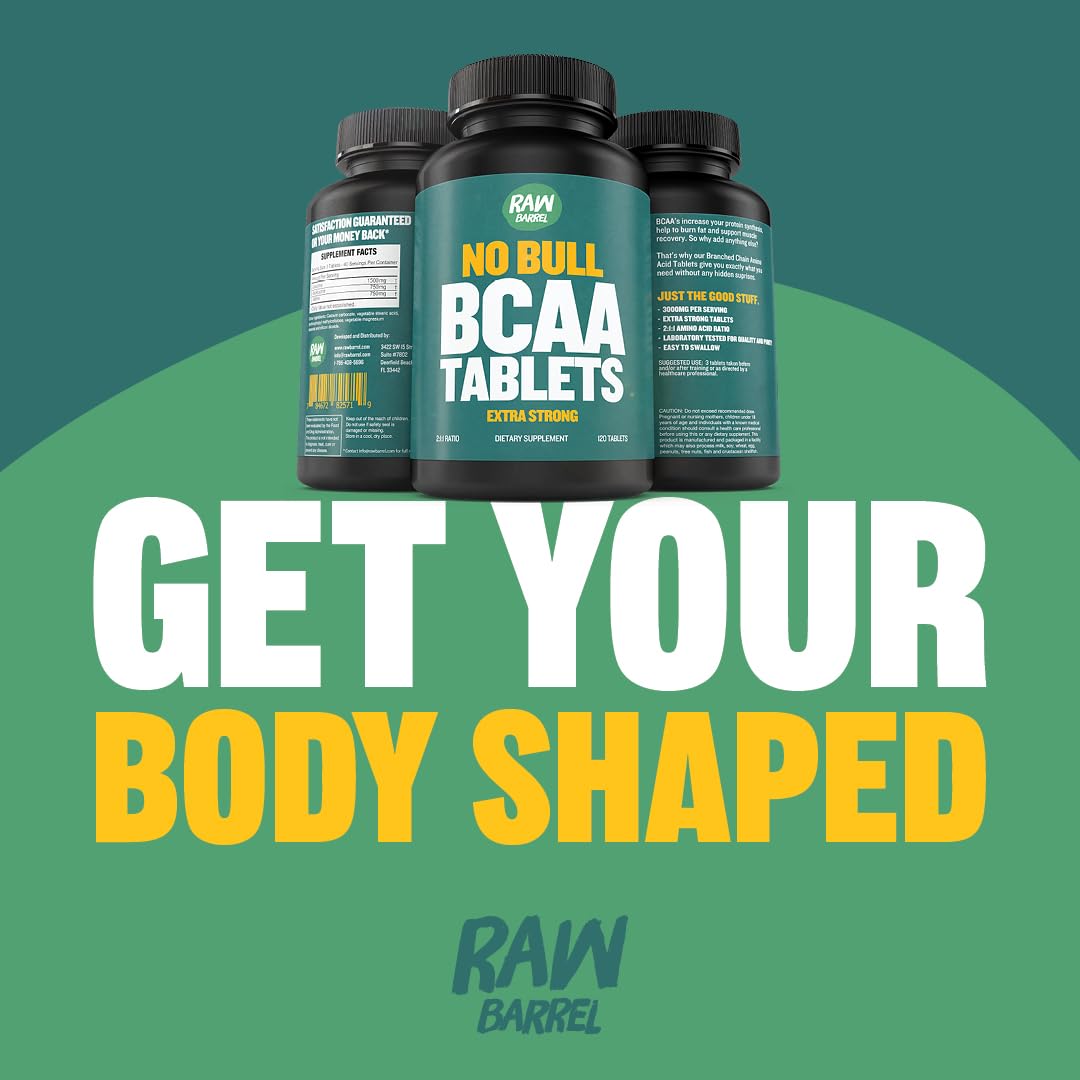 BCAA Tablets 1000 mg – 120 Pills for Muscle Recovery & Energy | Vegan, Non-GMO