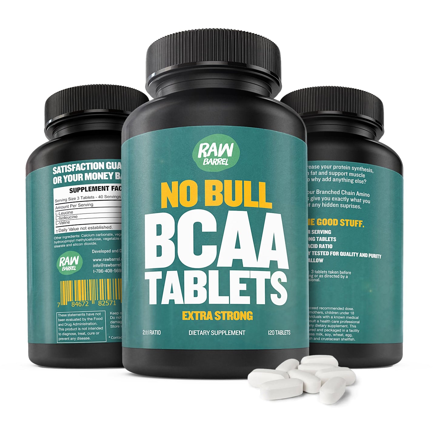 BCAA Tablets 1000 mg – 120 Pills for Muscle Recovery & Energy | Vegan, Non-GMO