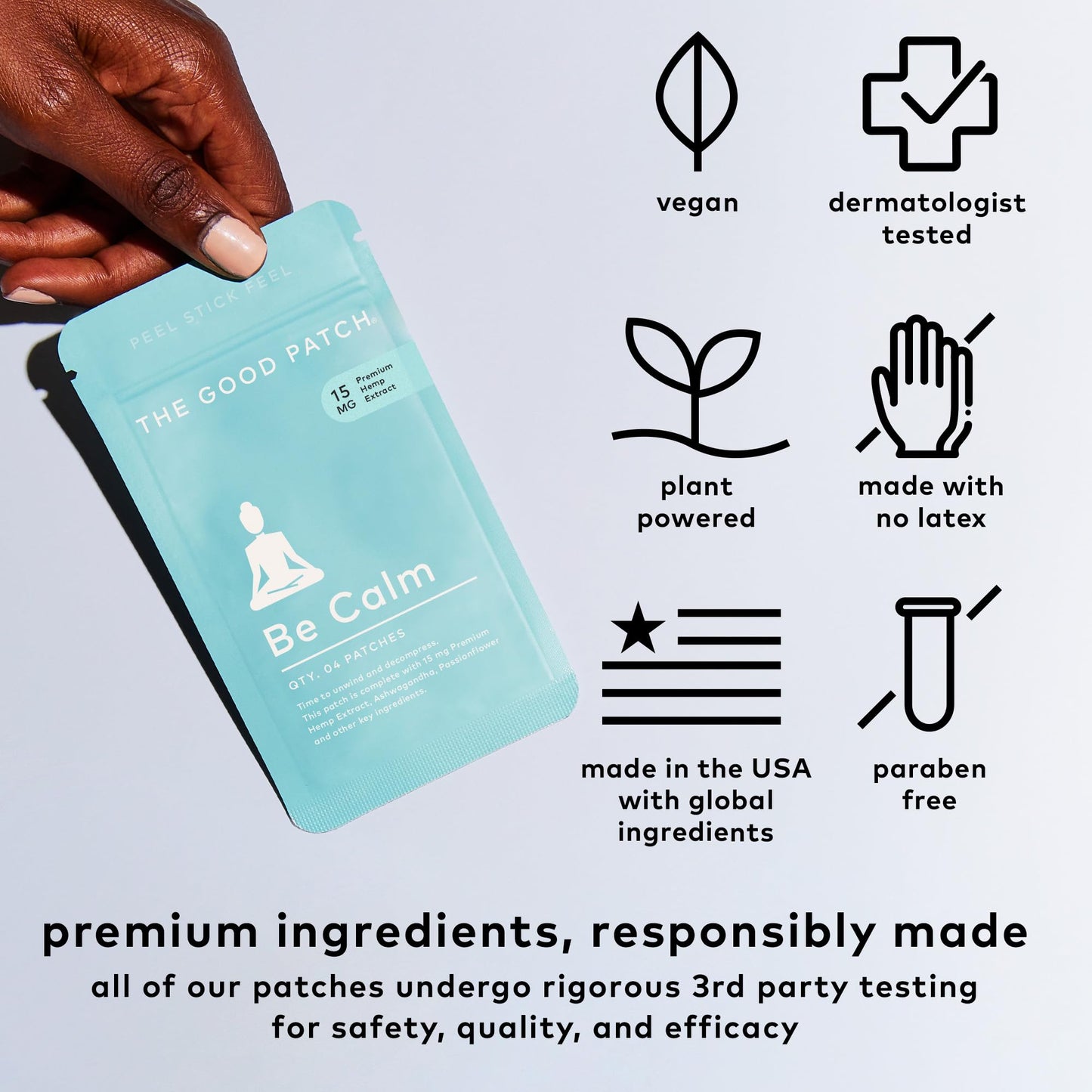 Be Calm Patch with Hemp | Plant-Powered Wearable Wellness | The Good Patch