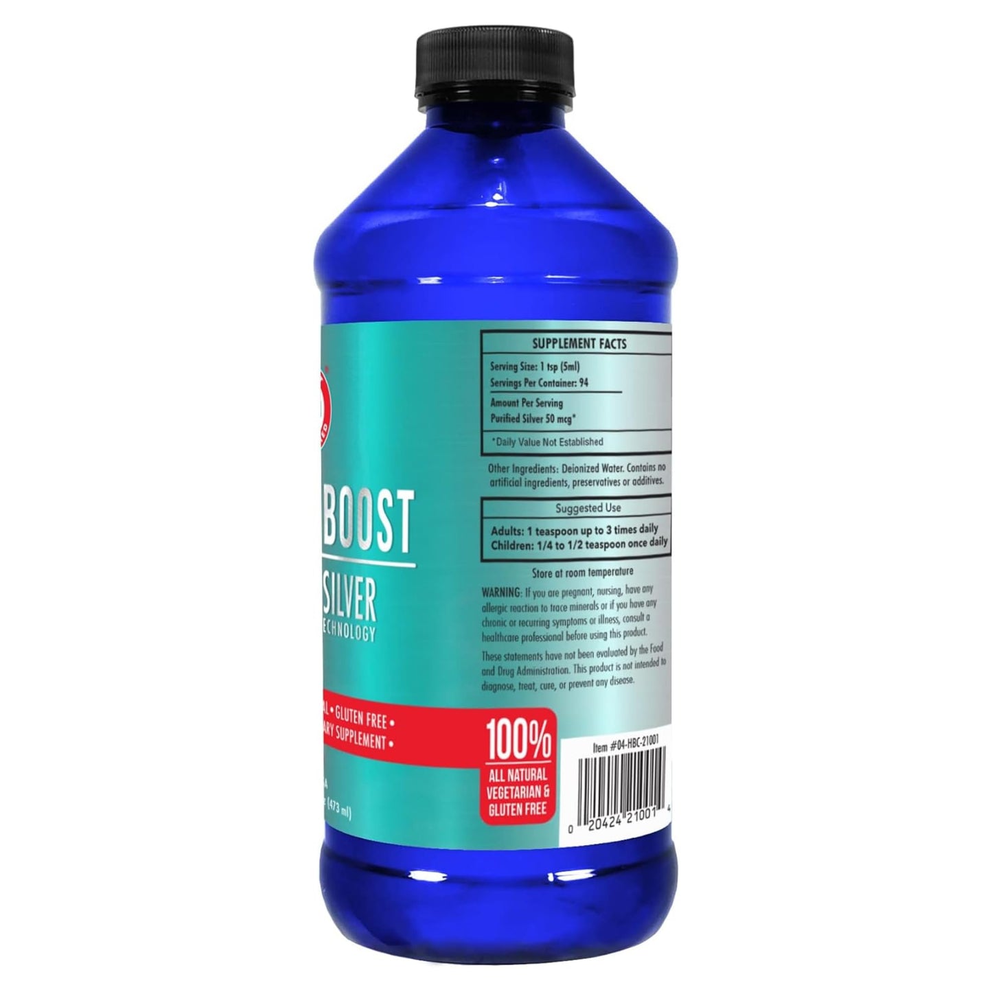 Be Smart Get Prepared Nano Silver Immuno Boost 16 oz – Immune Support, Gluten Free, Vegetarian, Made in USA