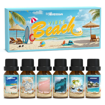 Beach Fragrance Oils Set for Diffusers | ARVIDSSON Summer Essential Oils