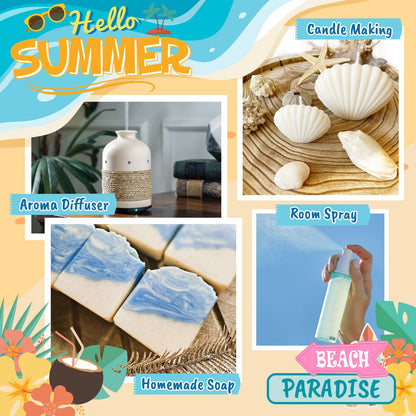 Beach Fragrance Oils Set for Diffusers | ARVIDSSON Summer Essential Oils