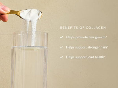 Beam Collagen Powder for Women – Grass-Fed Collagen Peptides 1 & 3 with Hyaluronic Acid, Biotin, & Vitamin C | 30 Servings