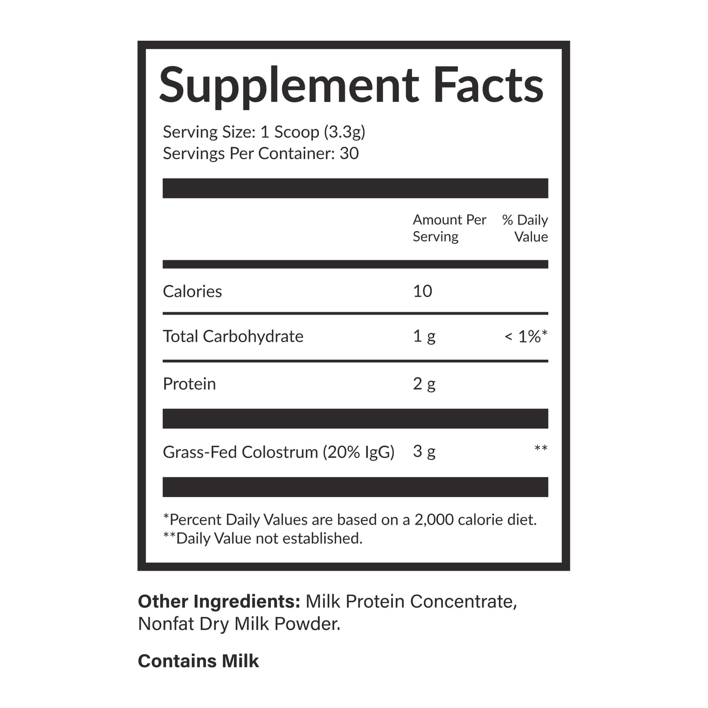 Beam Colostrum Powder – Gut Health, Immune Support & Recovery (3 g per Serving) | Grass-Fed, 30 Servings