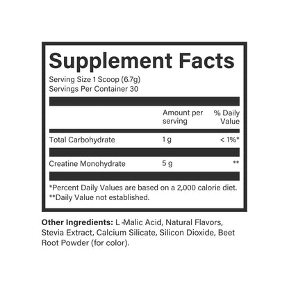 Beam Creatine Powder – Third-Party Tested, Micronized Creatine Monohydrate, Watermelon, 30 Servings