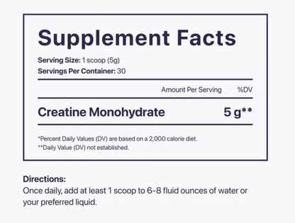 Beam Creatine Powder – Third Party Tested, Micronized Creatine Monohydrate, Unflavored, 60 Servings