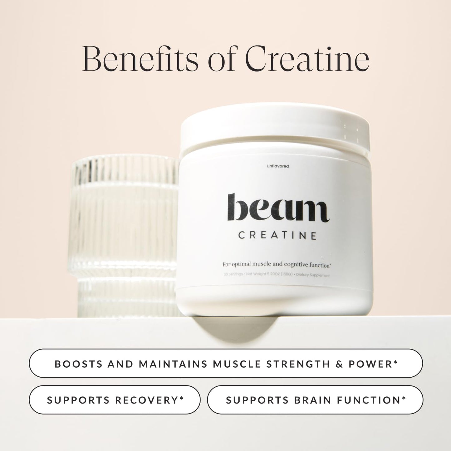 Beam Creatine Powder – Third-Party Tested Micronized Creatine Monohydrate