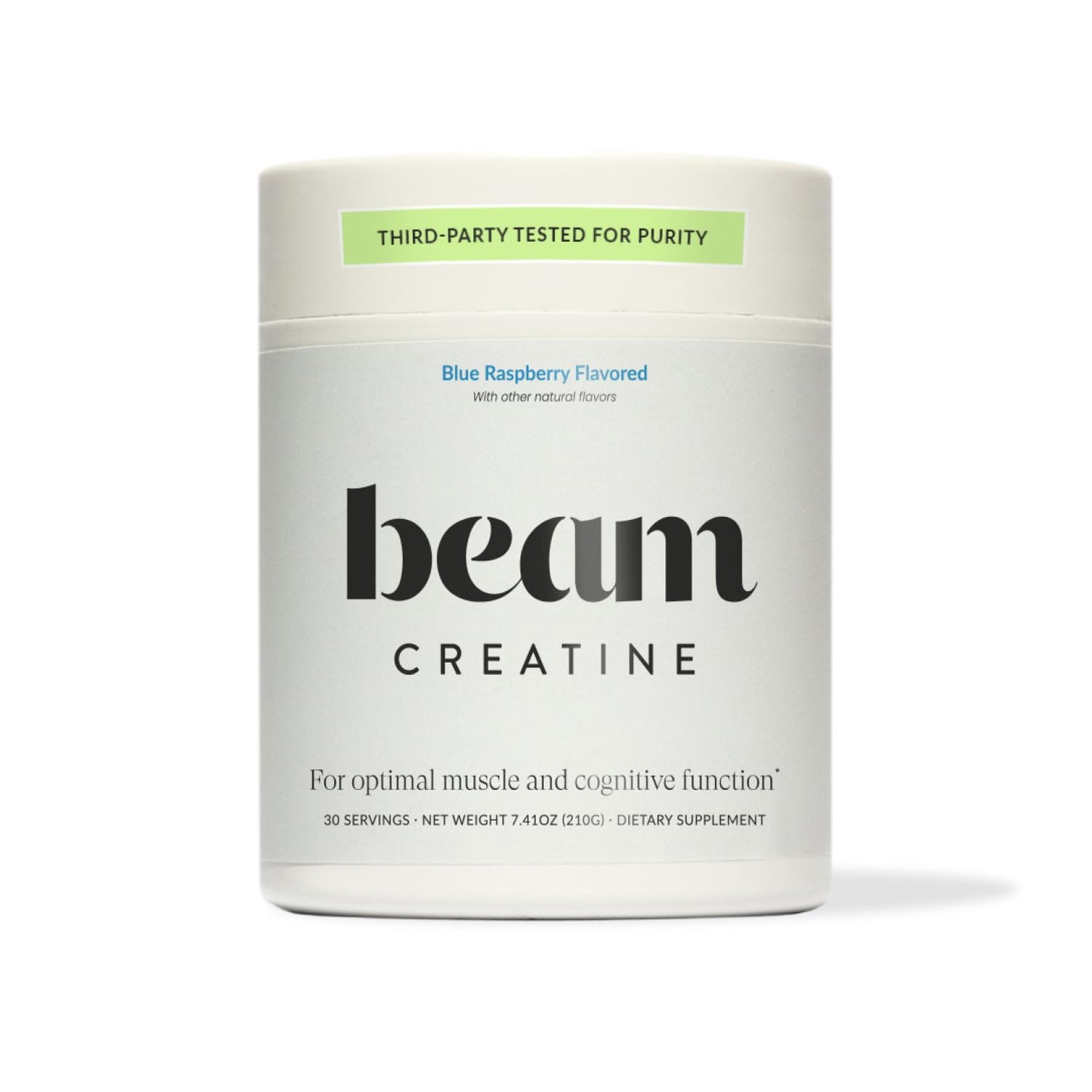 Beam Creatine Powder – Third-Party Tested, Micronized Creatine Monohydrate, Blue Raspberry, 30 Servings