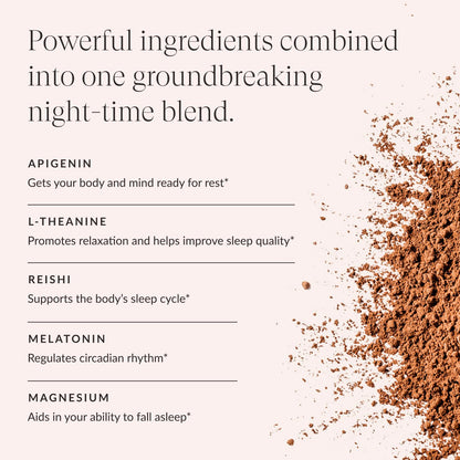 Beam Dream Sleep Powder – L-Theanine, Apigenin, Reishi & Magnesium | 30 Servings | Non-GMO