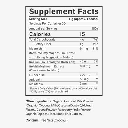 Beam Dream Sleep Powder – Natural Sleep Support with L-Theanine, Apigenin, Reishi & Magnesium | Non-GMO, Third-Party Tested | 30 Servings