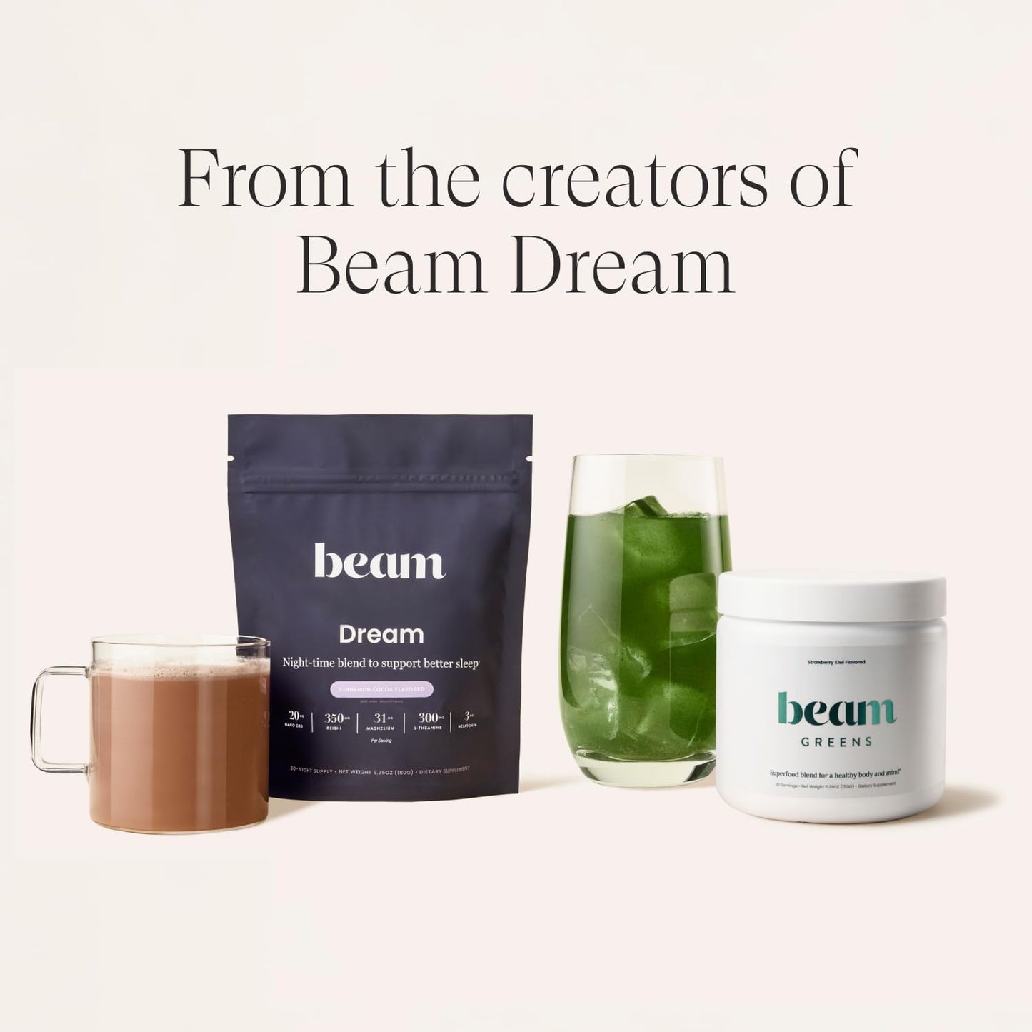 Beam Greens Powder - Vegan Organic Greens for Gut Health & Immune Support | 30 Servings
