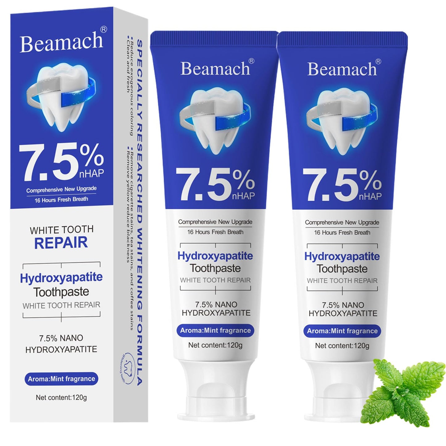 Beamach Hydroxyapatite Toothpaste – Fluoride-Free Enamel Protection & Whitening