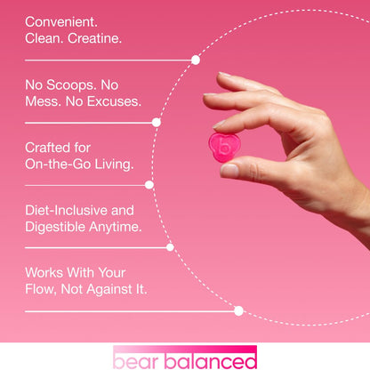Bear Balanced Creatine Gummies with Creapure Monohydrate, L-Theanine & B12 – Focus, Energy & Strength (Vegan, Sugar-Free, Low-Calorie) BritishVita | Premium UK Vitamins & Wellness Supplements