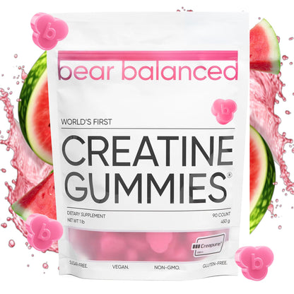 Bear Balanced Creatine Gummies with Creapure Monohydrate, L-Theanine & B12 – Focus, Energy & Strength (Vegan, Sugar-Free, Low-Calorie) BritishVita | Premium UK Vitamins & Wellness Supplements