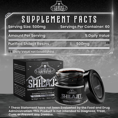 Shilajit Pure Himalayan Organic - Original Shilajit Resin 30g | 85+ Minerals & Fulvic Acid