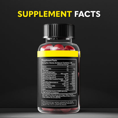 Beard Club Biotin Beard Growth Gummies – Men’s Vitamin for Thicker Beard (Biotin, B12, E & C) – Strawberry