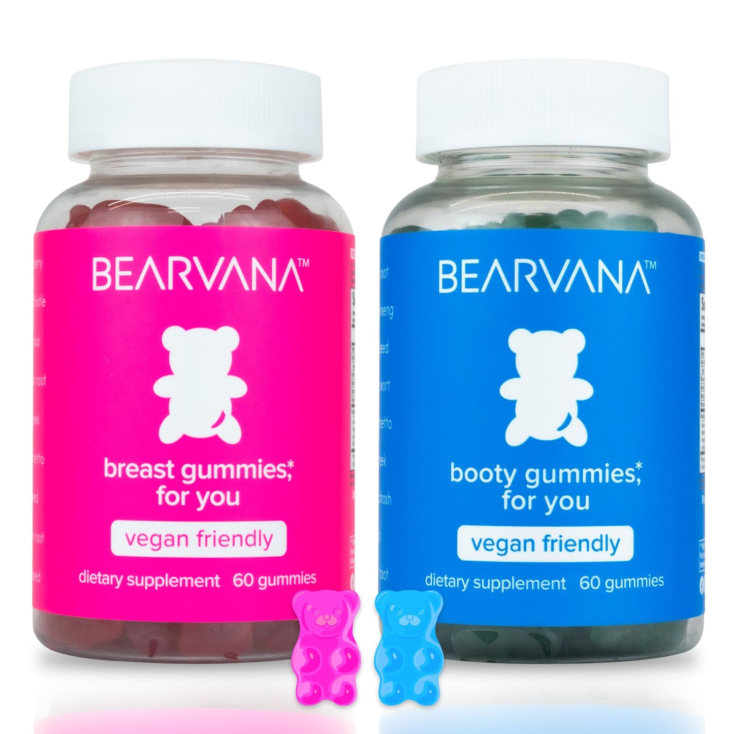 BEARVANA Top & Peach Support Gummies for Women – 2-Pack (120 Gummies)