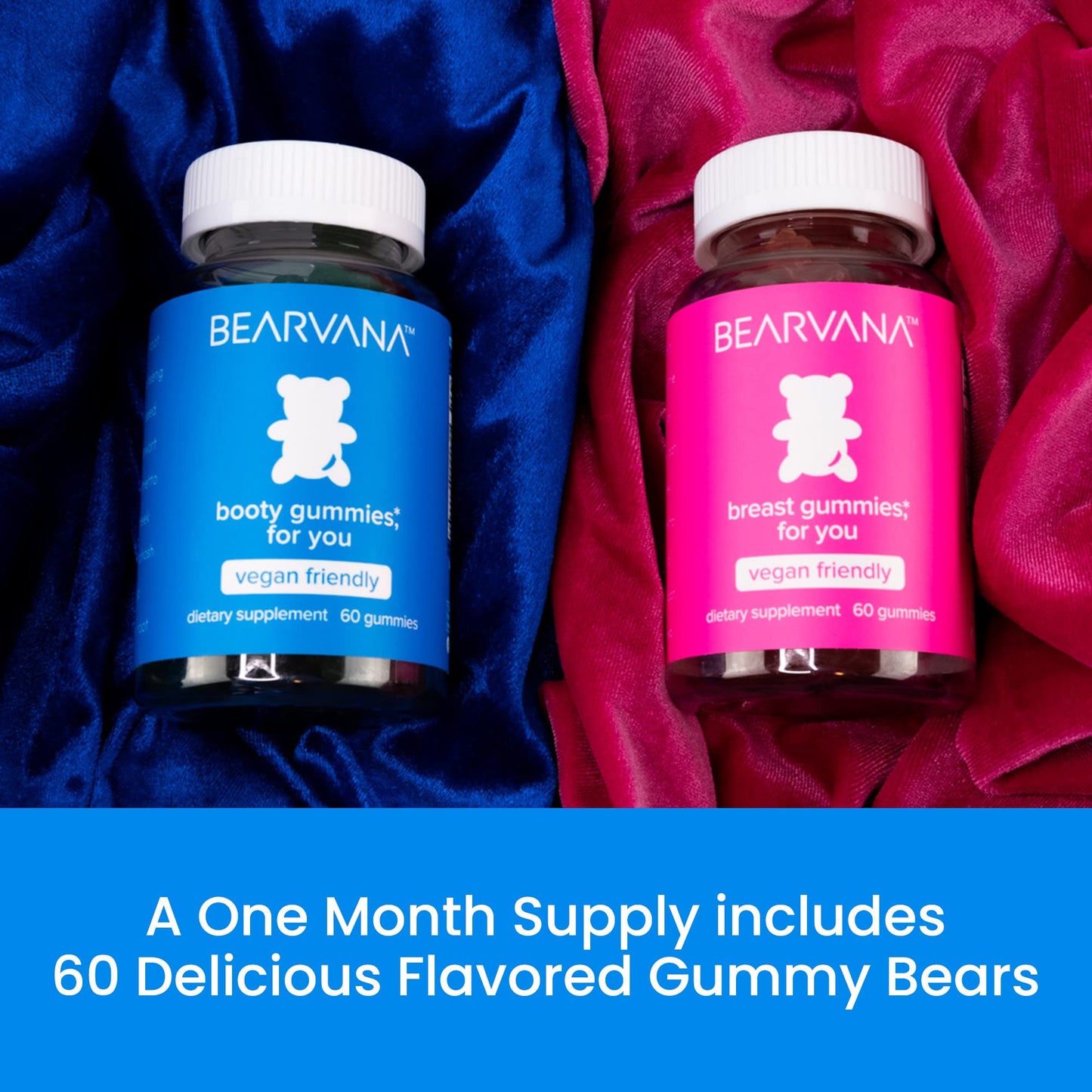 BEARVANA Top & Peach Support Gummies for Women – 2-Pack (120 Gummies)