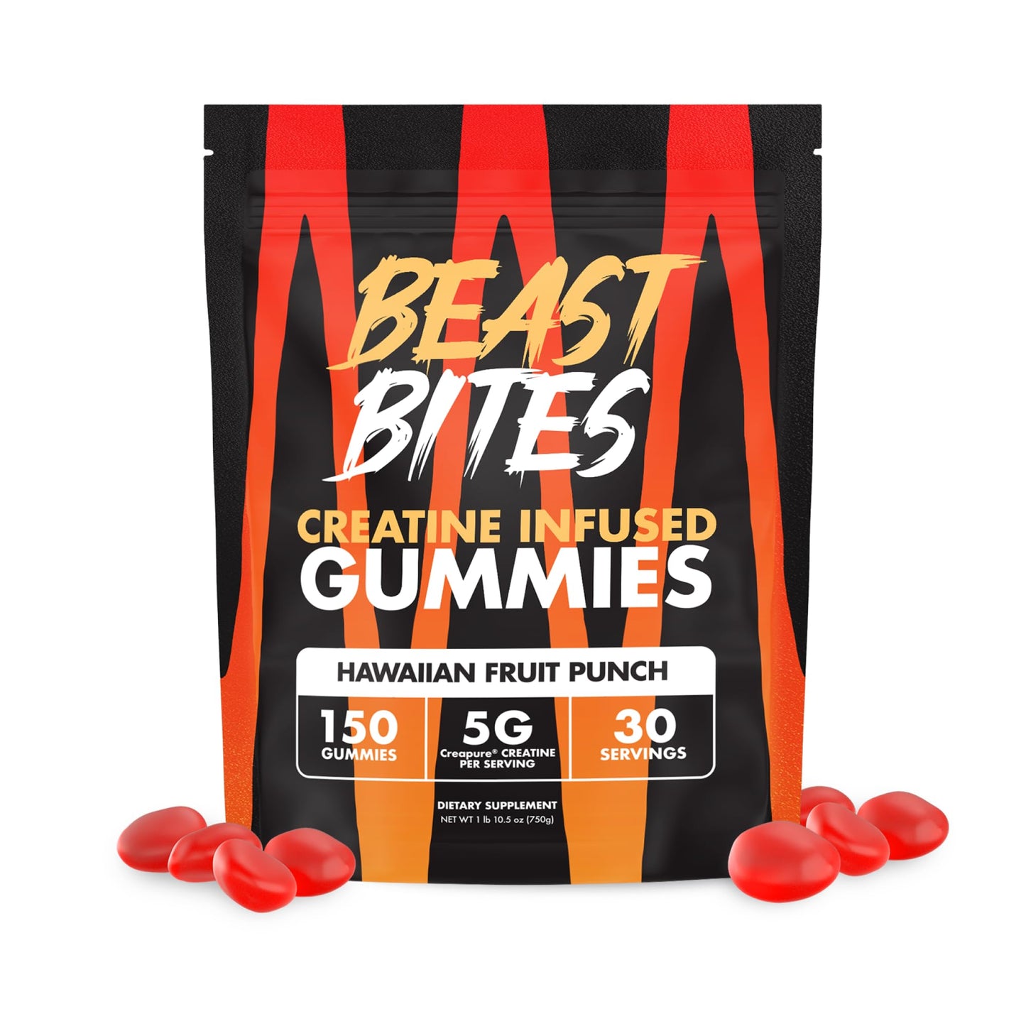 BEAST BITES Creatine Gummies - 5g Creapure, NSF Certified, 30 Servings