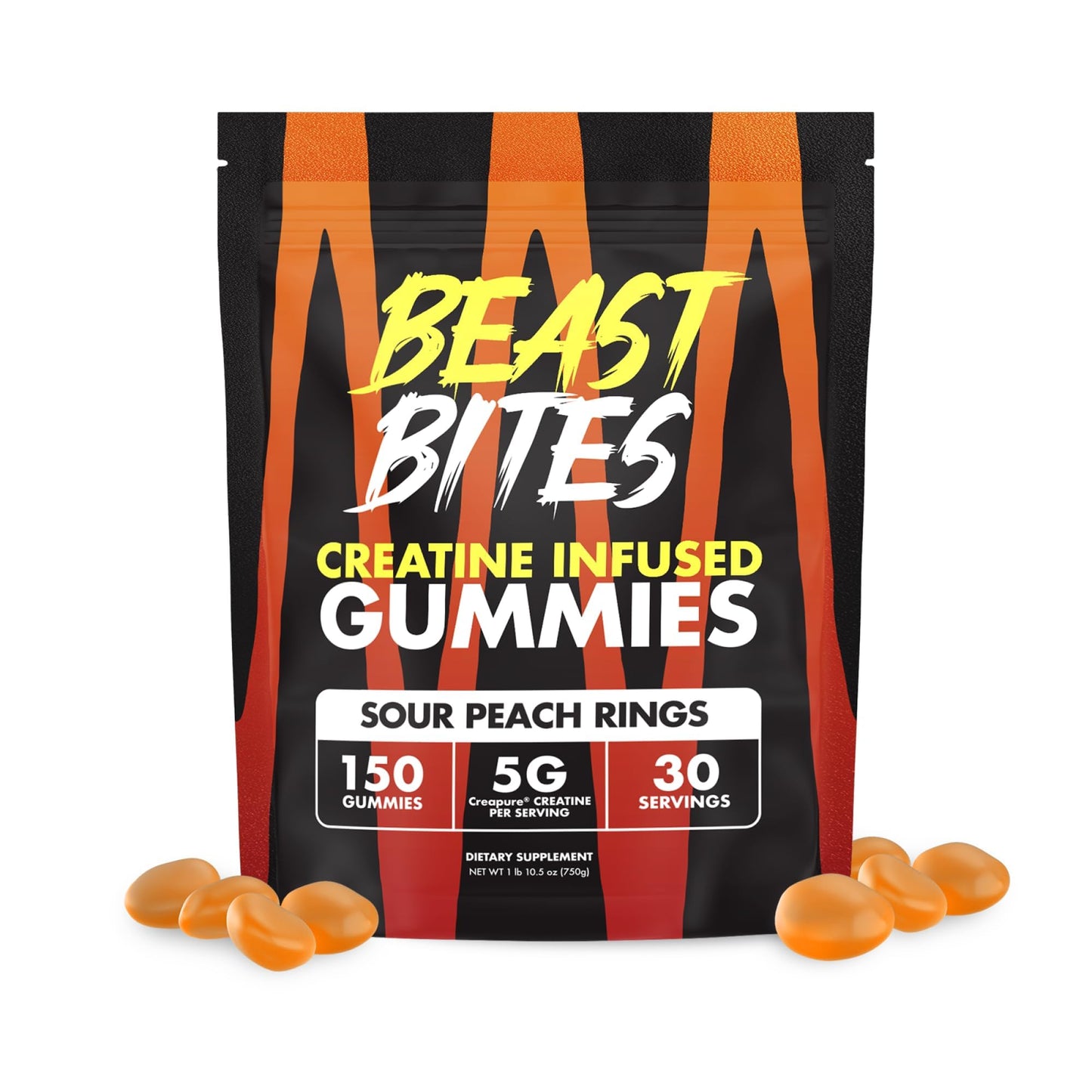 BEAST BITES Creatine Gummies - 5g Creapure Creatine, NSF Certified, 30 Servings