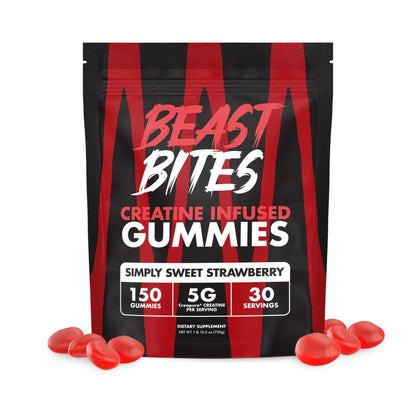 BEAST BITES Creatine Gummies - 5g Creapure Creatine Monohydrate per Serving | NSF Certified for Sport | 30 Servings