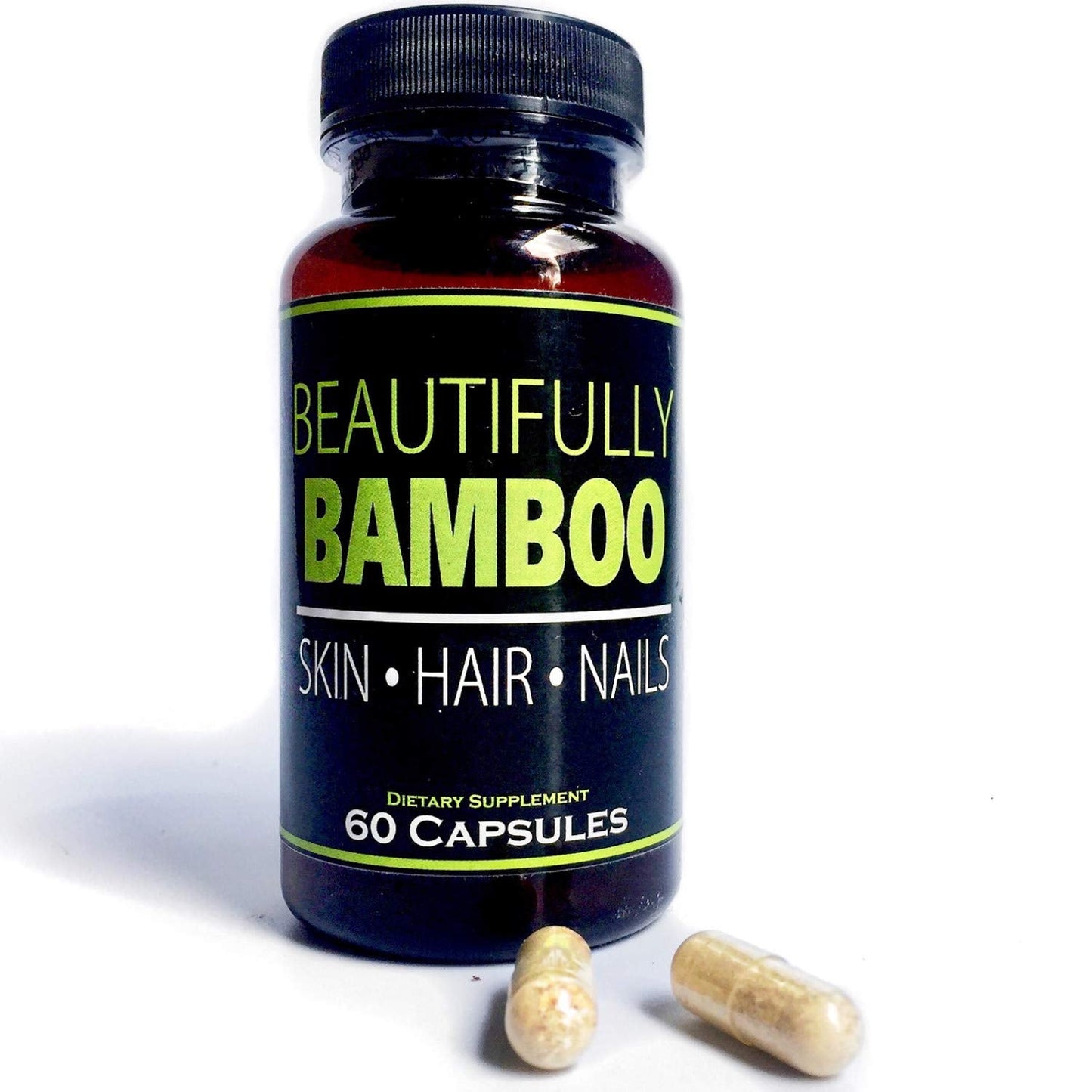 Beautifully Bamboo Ultra Vitamin for Hair, Skin & Nails | Bamboo Silica, Biotin (60 capsules)