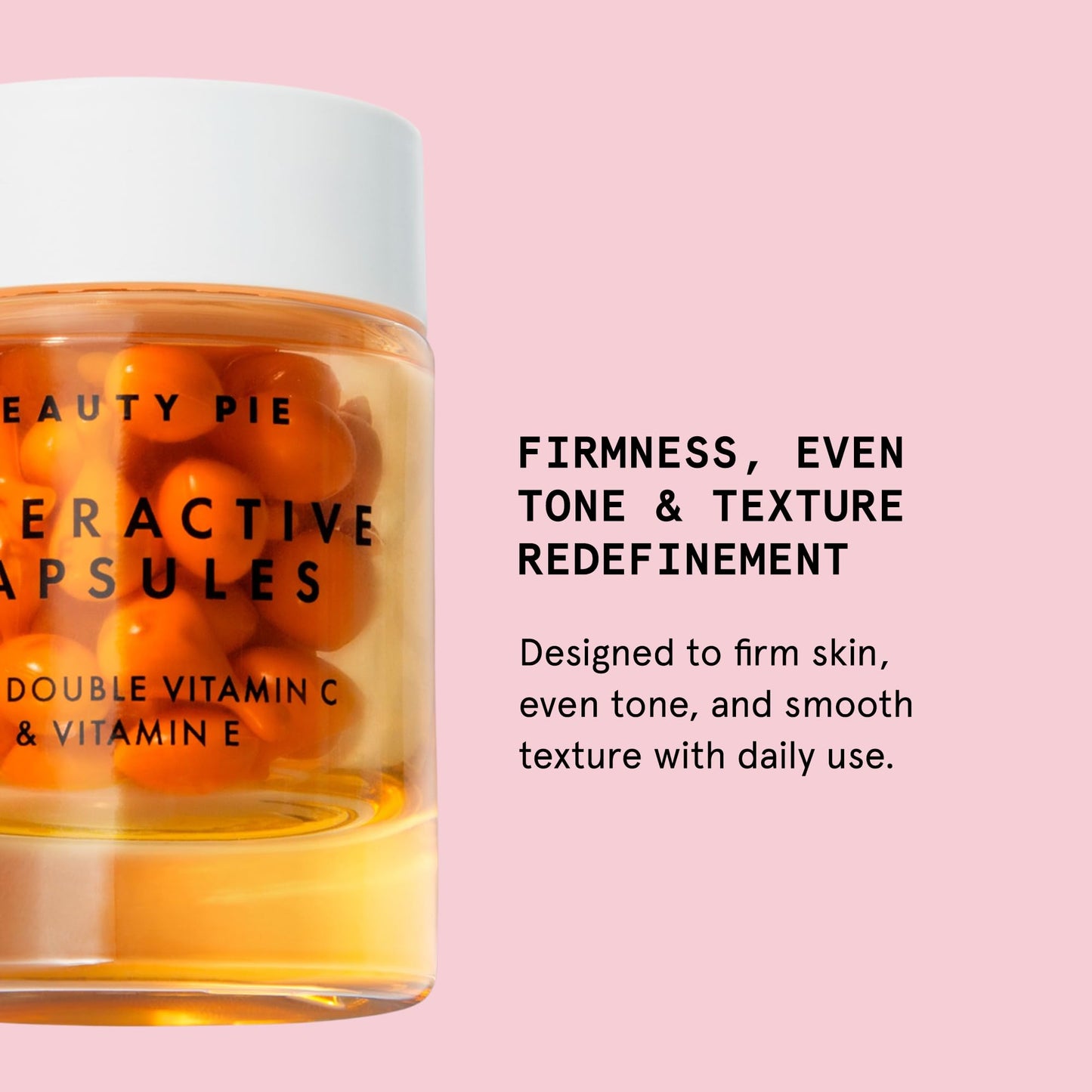 Beauty Pie Superactive Capsules Pure Vitamin C & Vitamin E Serum – 60 Count | Brightening, Firming One-Shot Capsules