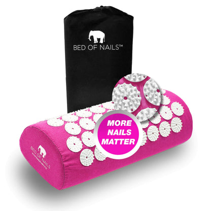 BED OF NAILS Original Acupressure Lumbar Cushion Pillow – 2142 Nails, Pain Relief, FSA/HSA Eligible, Pink
