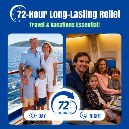 Bedy Motion Sickness Patches – Non-Drowsy, 72H Relief for Travel (Adults & Kids)