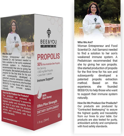 Bee and You Royal Jelly Tablets – Propolis & Bee Pollen for Immune Support | 60ct