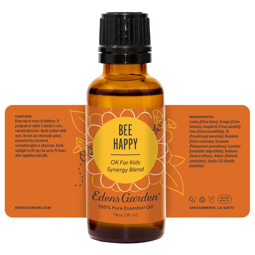 Bee Happy Essential Oil Blend by Edens Garden – 100% Pure, Premium Grade, 30 ml