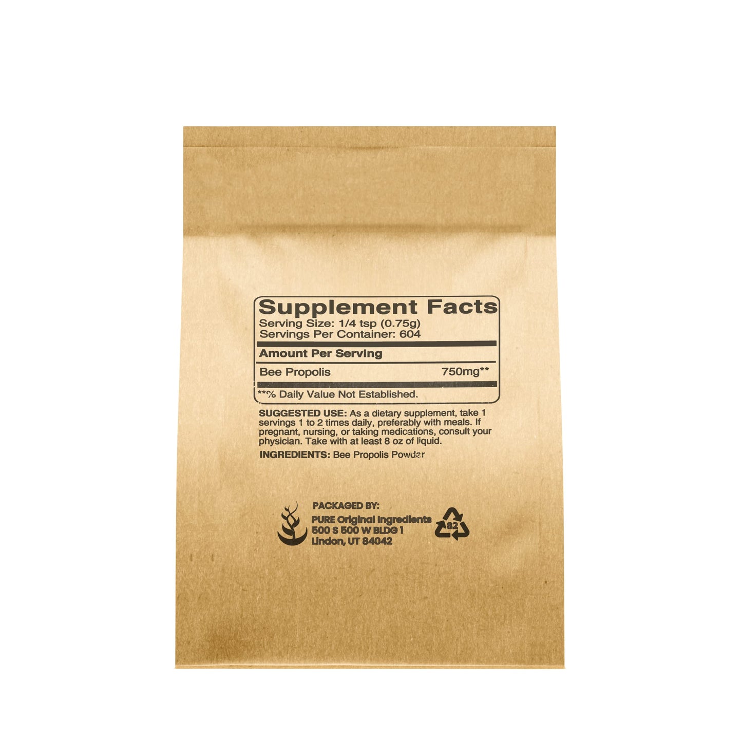 PURE ORIGINAL INGREDIENTS Bee Propolis Powder (1 lb) No Fillers, Lab Verified, Always Pure