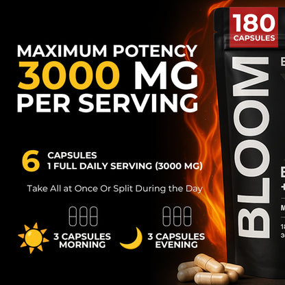 Beef Organ Supplement for Men – Grass-Fed Liver & 7 Organs | Bloom X 180 ct