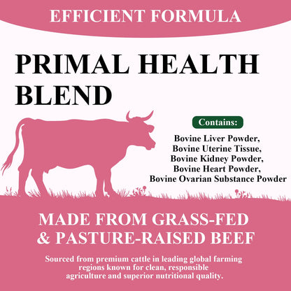 Beef Organ Supplement for Women - Primal Health Blend Capsules | 90 Capsules