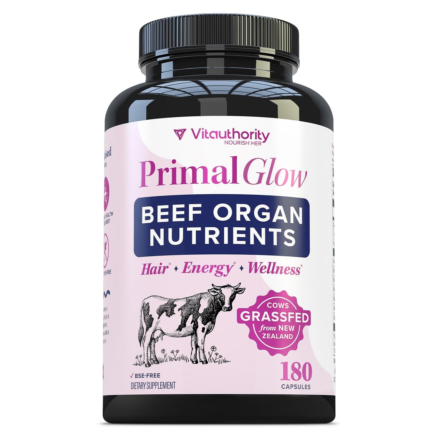 Beef Organ Supplement for Women | Grass-Fed NZ Bovine, 7 Organs, 30 Servings
