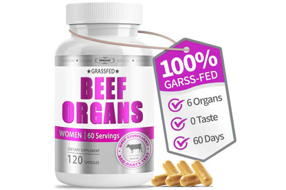 Beef Organ Supplement for Women - Grass-Fed Liver & Organs | 60 Servings