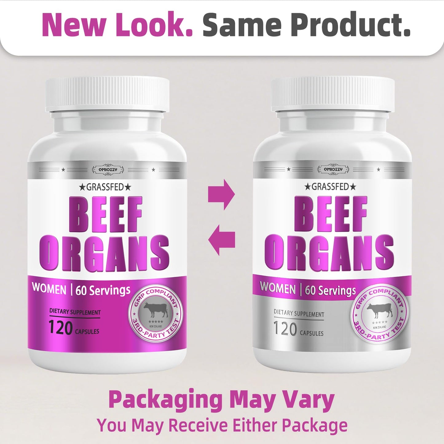 Beef Organ Supplement for Women - Grass-Fed Liver & Organs | 60 Servings