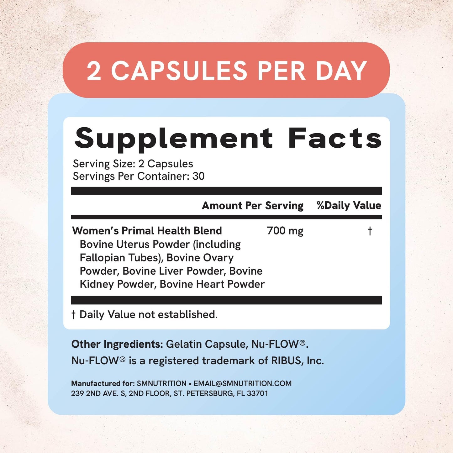 Beef Organ Supplement for Women – Hormone Health & Energy | Grass-Fed NZ Organs 60 Ct
