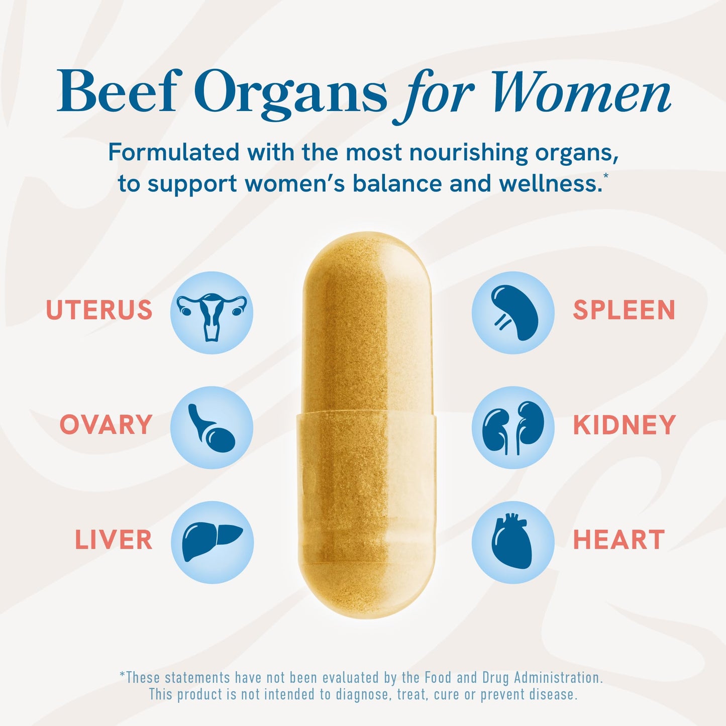 Beef Organ Supplement for Women – Hormone Health & Energy | Grass-Fed NZ Organs 60 Ct