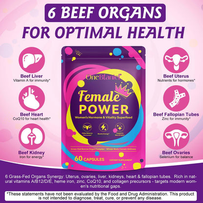 Beef Organ Supplement for Women – Grass-Fed Liver Capsules – 60 Capsules