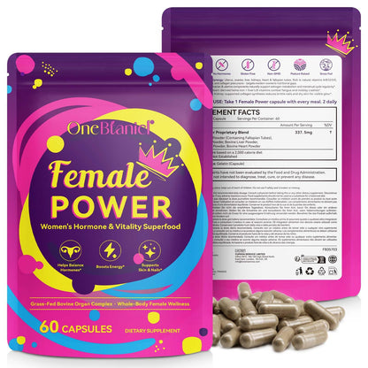 Beef Organ Supplement for Women – 60 Capsules, Grass-Fed & Non-GMO