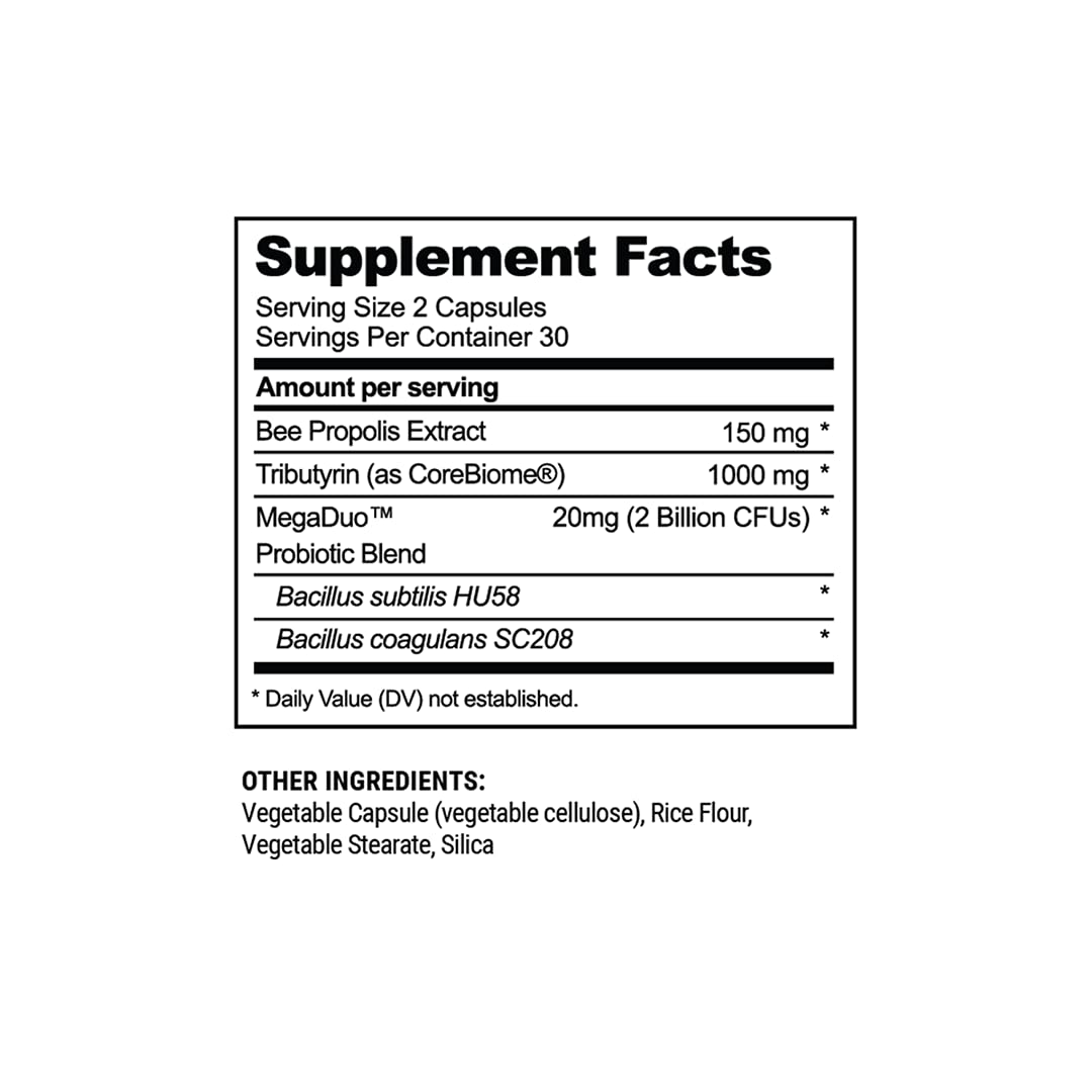 Beekeeper's Naturals Complete Gut Health – 3-in-1 Probiotic, Prebiotic & Postbiotic (Gluten-Free, 20ct)